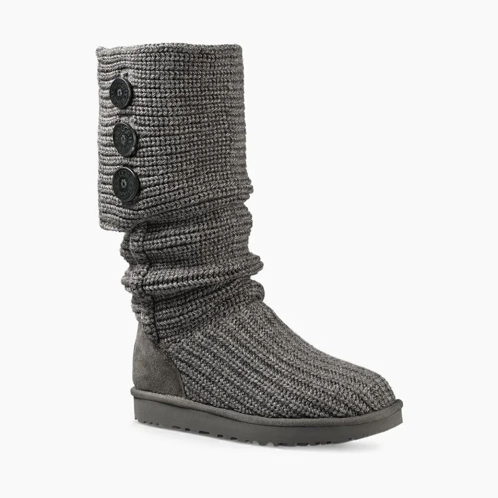 UGG Classic Cardy Button Detailed Knit Tall‎ Boots
